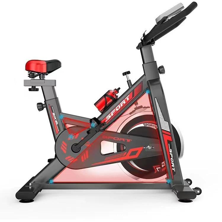 El cuerpo magnético interior cupo la bicicleta estática de acero inoxidable casera del acero de alto carbono de la rueda volante que adelgazaba que hacía girar la bici de giro del gimnasio gigante