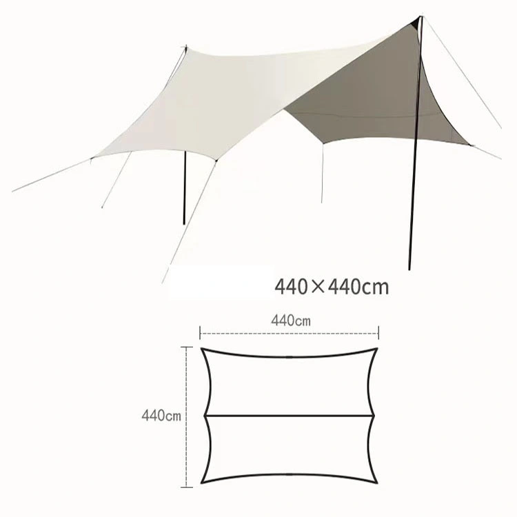 Estallido de la prenda impermeable de la sombra del refugio de Sun de la tienda de la playa del poliéster que acampa que acampa a prueba de viento 210t encima de los refugios de Sun