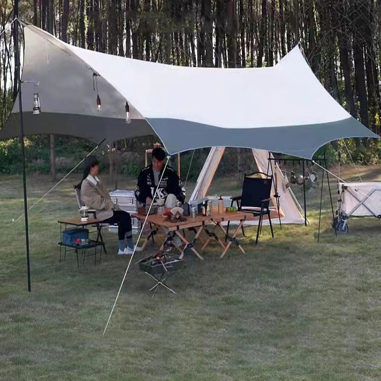 Estallido de la prenda impermeable de la sombra del refugio de Sun de la tienda de la playa del poliéster que acampa que acampa a prueba de viento 210t encima de los refugios de Sun