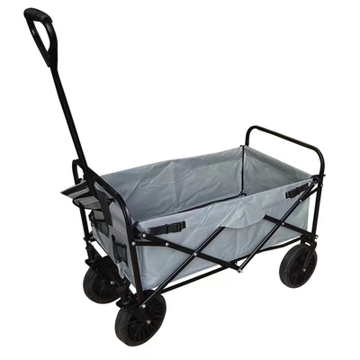Cuatro carretilla que hace compras de acero de la rueda 600D Oxford del paño del empuje del carro universal del carro