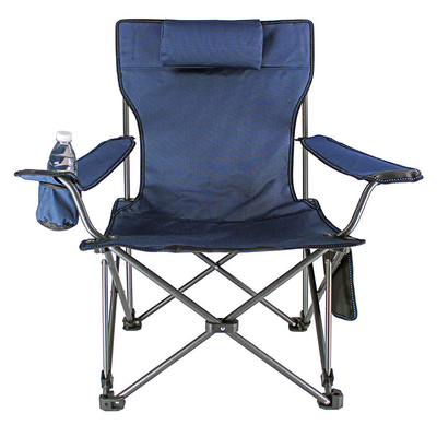 silla ajustada portátil y Stowable de la tela 600D del marco de la playa del metal de la pesca con Carry Bag