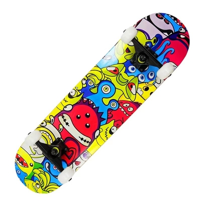 Monopatín de cuatro ruedas Dragon Red Pu Cushion Longboard Skateboard