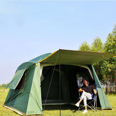 Toldo que acampa impermeable 100% del poliéster 210D W/P 2000m m 4 tienda de 6 personas