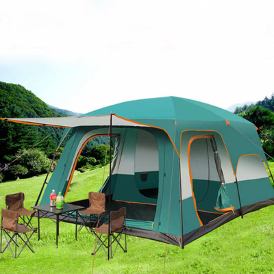 PU de Oxford 210D del poliéster que cubre a la familia al aire libre de la capa de la tienda grande impermeable que vive la tienda de campaña de 8 personas