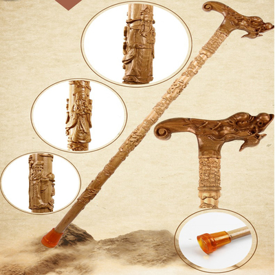 Resbalón de madera Handcrafted al aire libre de los bastones los 90cm no