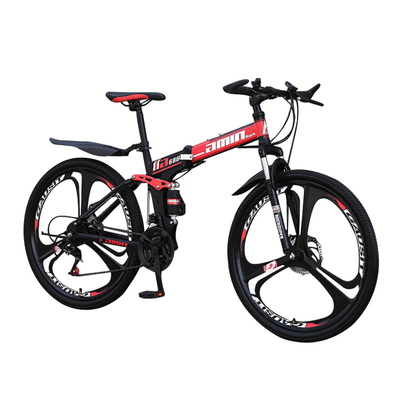 Bici de montaña plegable del OEM 26 pulgadas, bicicleta de la montaña del acero de alto carbono 120kg