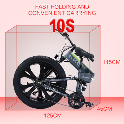 bicicleta eléctrica de la velocidad variable de la aleación del magnesio de la batería de litio 40Km/H