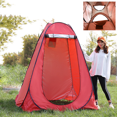 Surja el poliéster de acero 190T de ducha del baño de la tienda de la prenda impermeable de la protección al aire libre de Sun