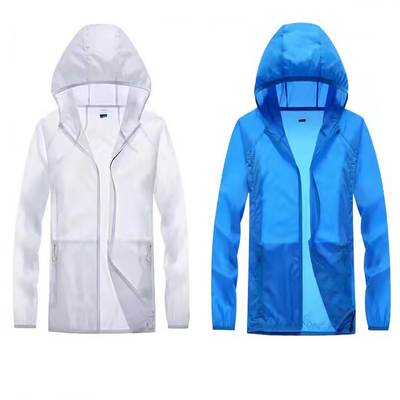 Ropa ultravioleta de secado rápido de nylon de la Sun-prueba de la protección de la protección solar de Upf 50+ de la luz de la piel de la resistencia de agua el 96%