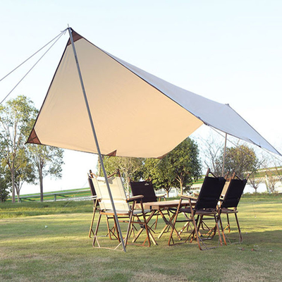 Prenda impermeable de la tienda de refugio de Sun de la tela del toldo de Sun que acampa con la cuerda del viento