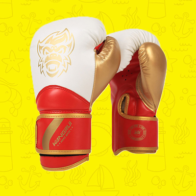 Guantes de cuero profesionales de la PU EVA Topten Custom Printed Boxing respirables