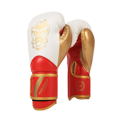 Los guantes de boxeo Wining del ejercicio de formación de cuero de la PU respirables crean para requisitos particulares